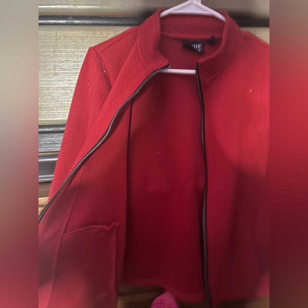 Red zip up dress Jacket